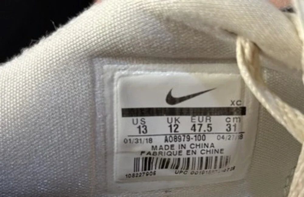 Nike Mens Kyrie A08979-100 Low 1 Basketball Sneakers White Gum Sole Men Size 13